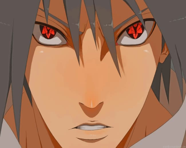 Angry Sasuke Uchiha Animations Painting By Numberss.png