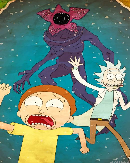Animation Rick And Morty Painting By Numbers.png