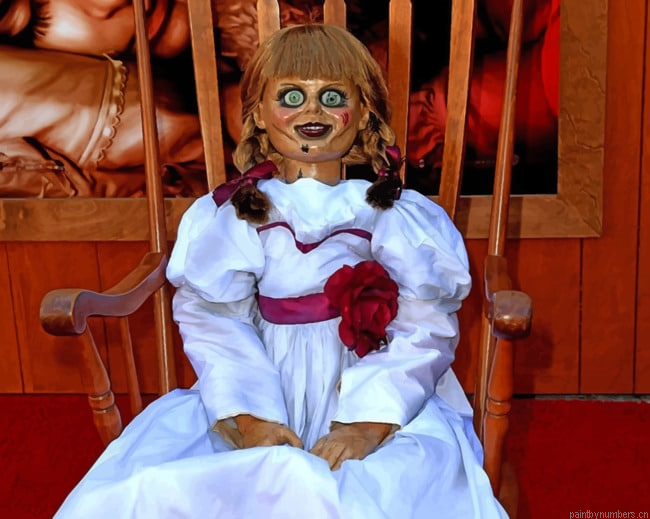 Annabelle Scary Doll Movies Painting By Numberss.png