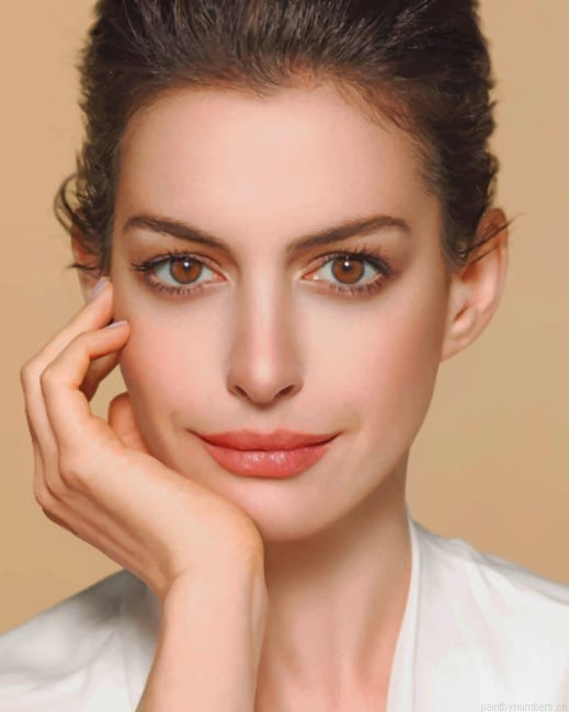 Anne Hathaway Portrait Actors Painting By Numberss.png