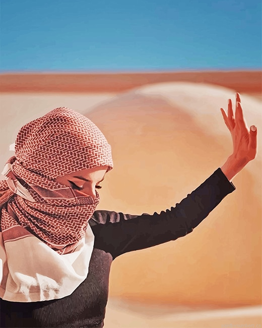 Arabian Woman Enjoying The Desert Painting By Numbers.png