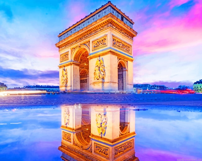 Arc De Triomphe In Paris Painting By Numberss.png