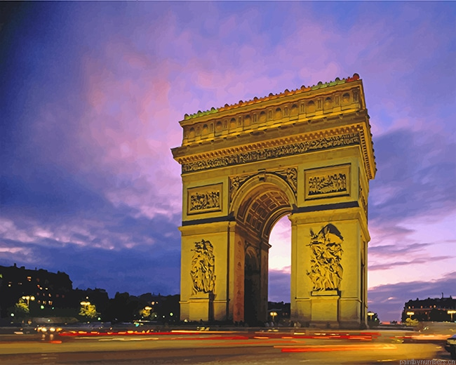 Arc De Triomphe Monument Cities Painting By Numbers.png