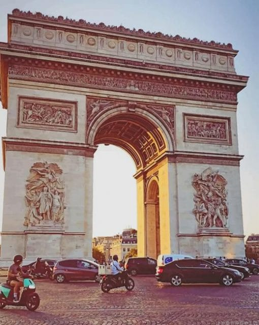 Arc De Triomphe Paris Landmarks Painting By Numberss.png