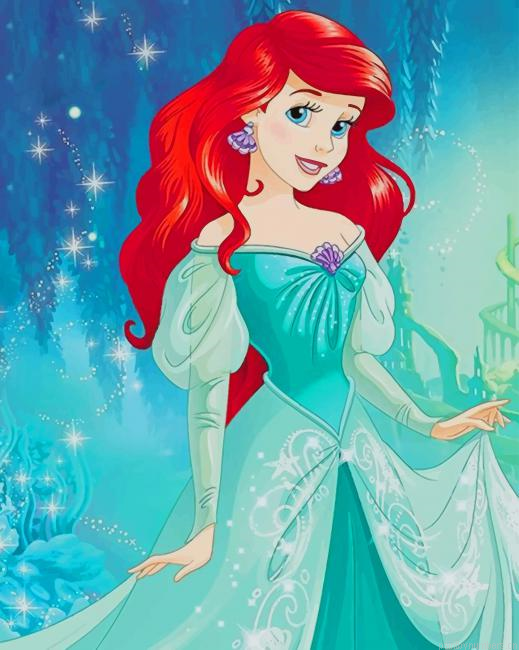 Ariel Princess Disney Painting By Numberss.png
