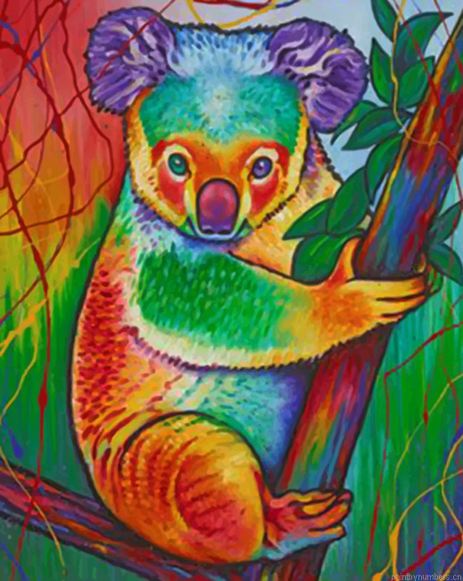 Artistic Colorful Koala Painting By Numberss.png