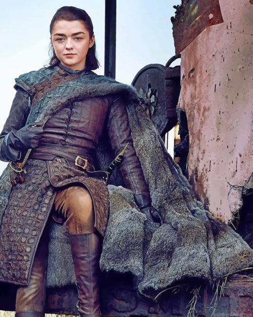 Arya Stark Game Of Thrones Actors Painting By Numbers.png