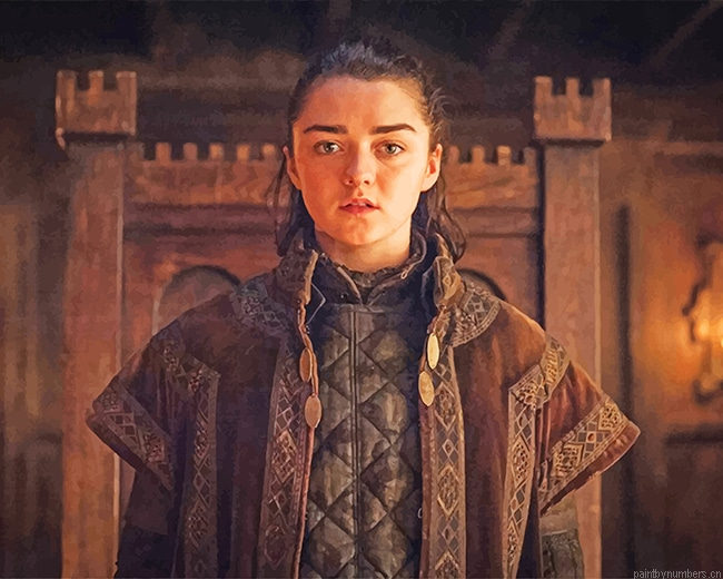 Arya Stark Game Of Thrones Maisie Painting By Numberss.png