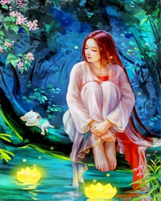 Asian Forest Girl Painting By Numbers.png