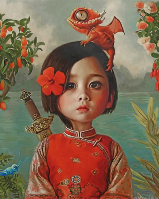 Asian Little Girl Painting By Numbers.png