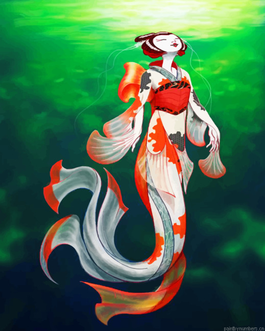 Asian Mermaid Painting By Numberss.png