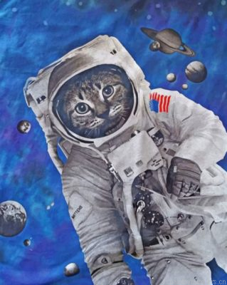 Astronaut Cat Animal Painting By Numberss.png