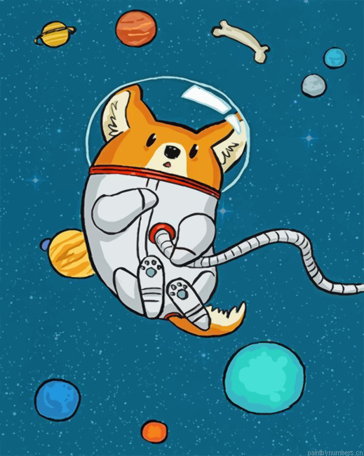 Astronaut Corgi Painting By Numberss.png
