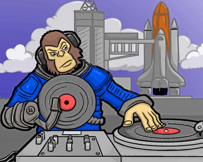 Astronaut Dj Monkey Painting By Numberss.png