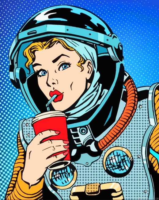Astronaut Girl Pop Art Painting By Numberss.png