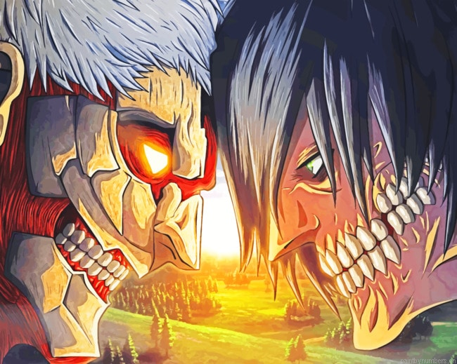 Attack On Titan Anime Painting By Numberss.png