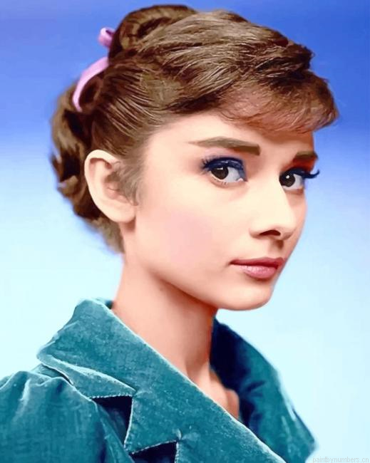 Audrey Hepburn Portrait Actors Painting By Numberss.png