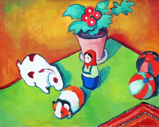 August Macke Little Walters Toys Painting By Numberss.png