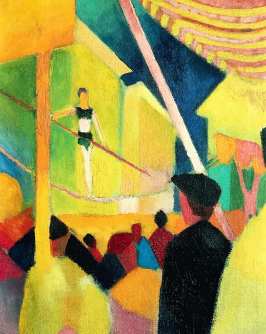 August Macke Tightrope Walker Artworks Painting By Numberss.png