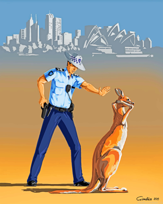Australian Police Man Painting By Numbers.png