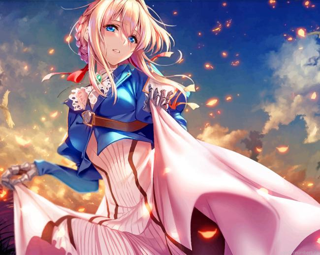 Auto Memory Doll Violet Evergarden Animations Painting By Numberss.png