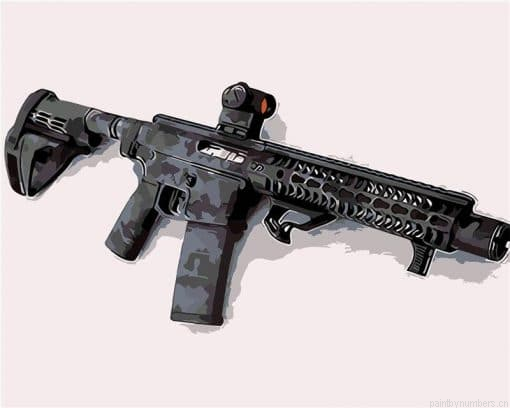 Automatic Gun Military Painting By Numbers.png
