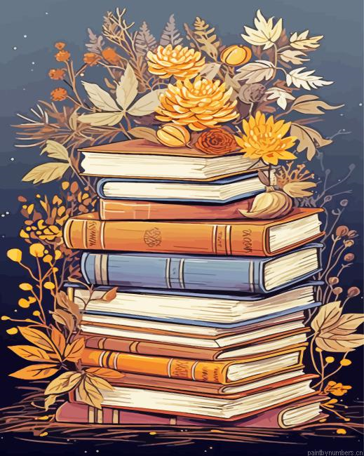 Autumn Books Painting By Numberss.png