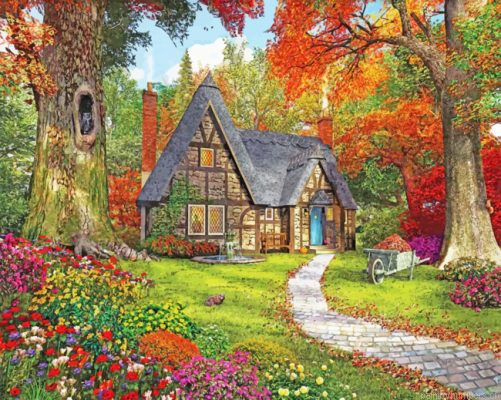 Autumn Cottage Painting By Numbers.png