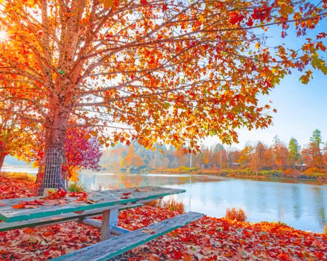 Autumn Nature Landscapes Painting By Numberss.png