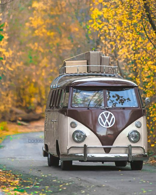 Autumn Old Vw Van Painting By Numbers.png