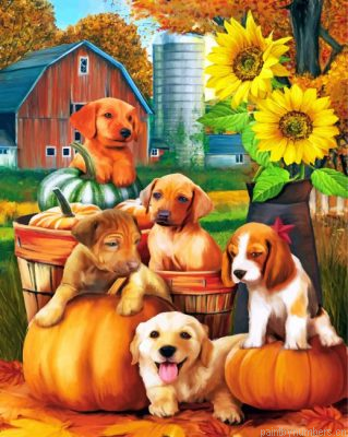 Autumn Puppies Painting By Numbers.png