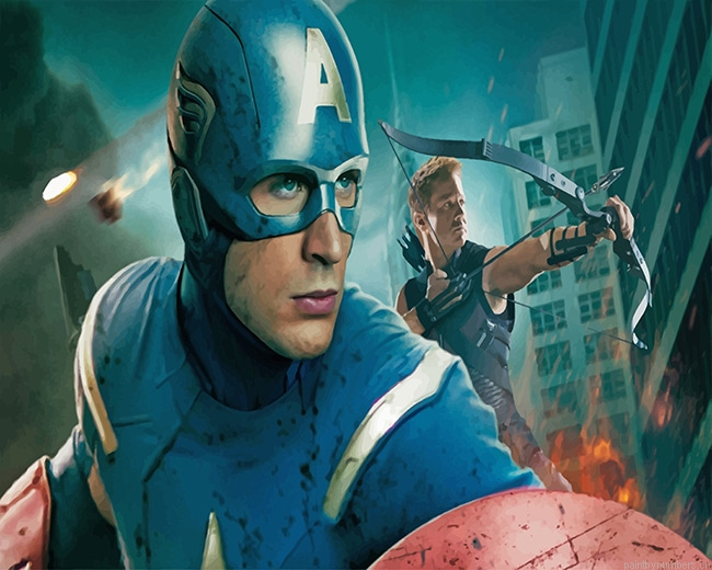Avengers Captain America Movies Painting By Numberss.png