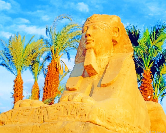 Avenue Sphinxes Ancient Egypt Painting By Numberss.png