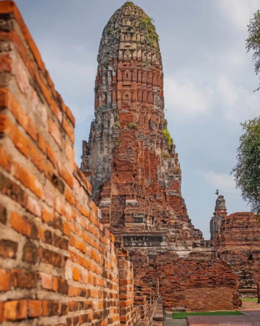 Ayutthaya Historical Park Thailand Painting By Numberss.png