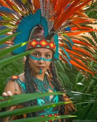 Aztec Forest Woman Painting By Numberss.png