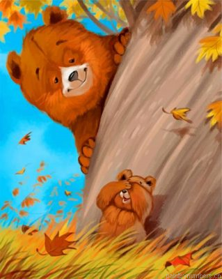 Baby Bear And His Mama Painting By Numbers.png