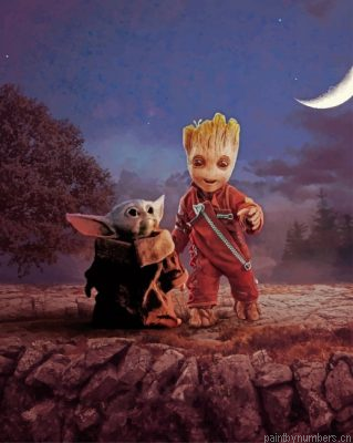Baby Groot And Baby Yoda Painting By Numbers.png