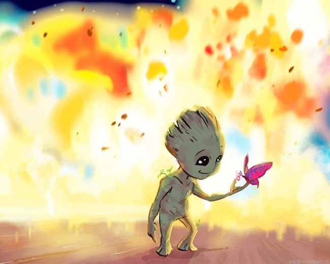 Baby Groot Guardian Of The Galaxy Painting By Numbers.png