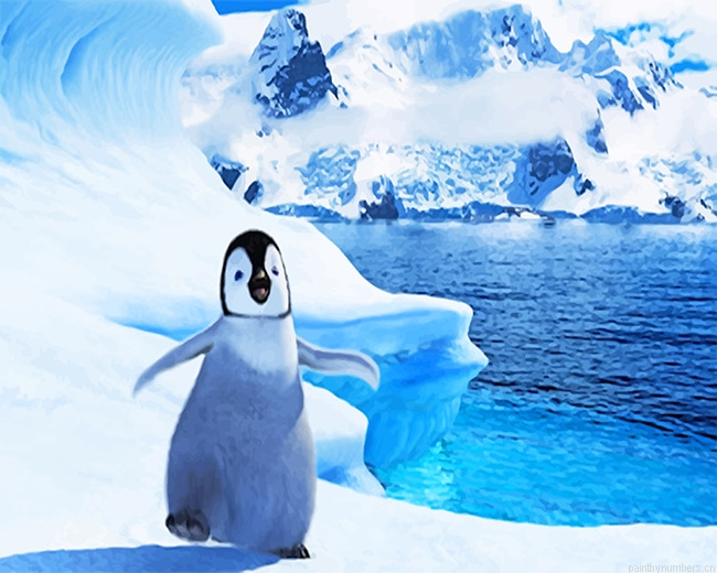 Baby Penguin Birds Painting By Numbers.png