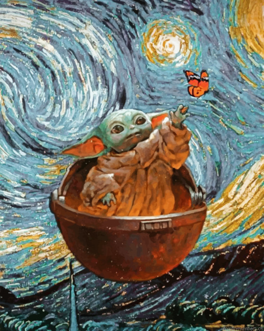Baby Yoda Starry Night Painting By Numberss.png