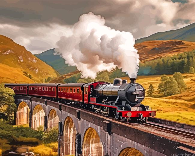 Back To Hogwarts Express Painting By Numberss.png