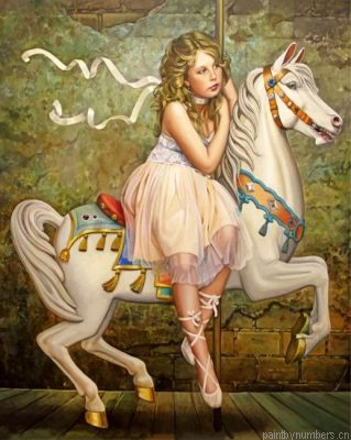 Ballerina And Carousel Painting By Numbers.png