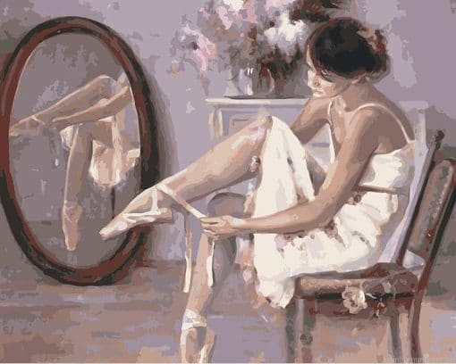 Ballerina In Front Of The Mirror Painting By Numberss.png
