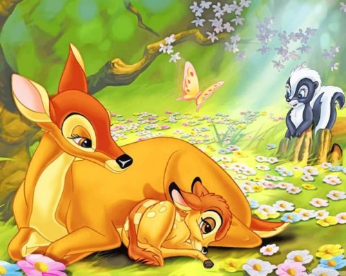 Bambi Disney In Forest Painting By Numbers.png