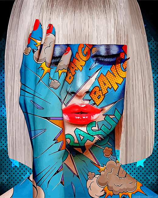 Bang Girl Pop Art Painting By Numbers.png