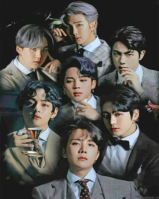 Bangtan Boys Bts Painting By Numberss.png