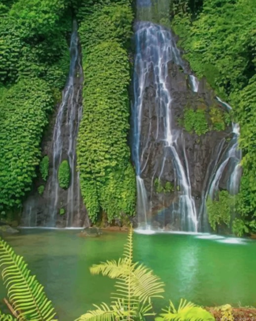 Banyumala Twin Waterfall Painting By Numberss.png