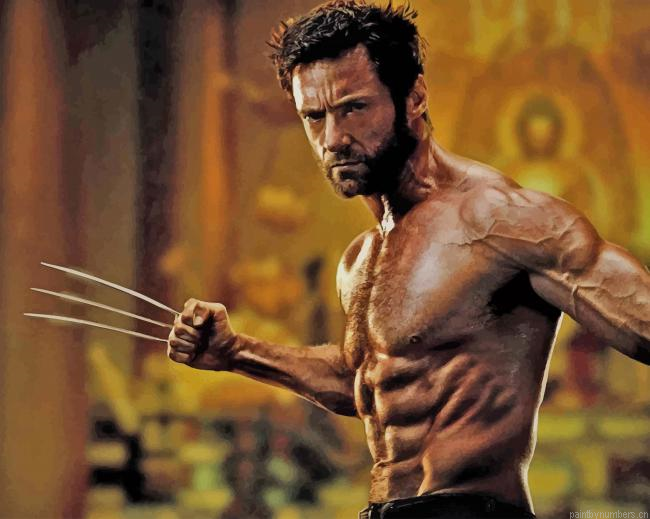 Barba Hugh Jackman Wolverine Movies Painting By Numberss.png