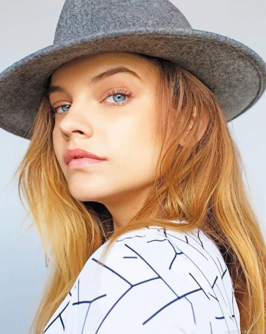 Barbara Palvin Wearing Hat Painting By Numberss.png