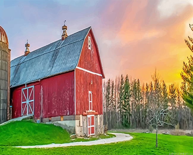 Barn Sunset Painting By Numberss.png